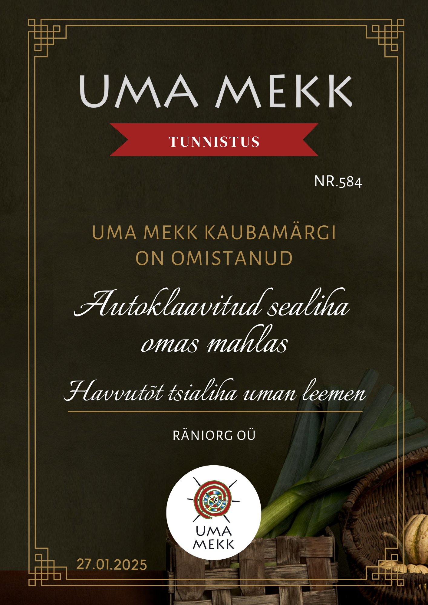 UmaMekk kvaliteedimärk – Sea kaelakarbonaad